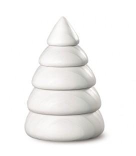 Petit sapin design blanc, 6,5 cm