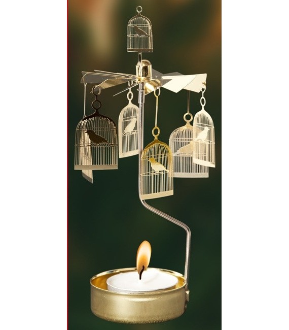 Bougeoir Carrousel Cages à Oiseaux