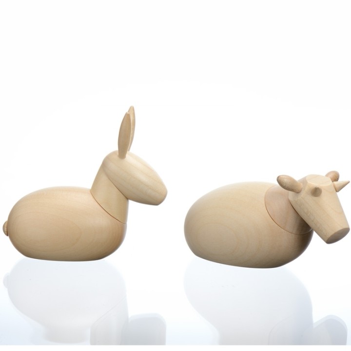 
Figurines pour crèche de Noël, l'ane et le boeuf