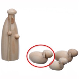 Mouton en bois pour crèche de Noël