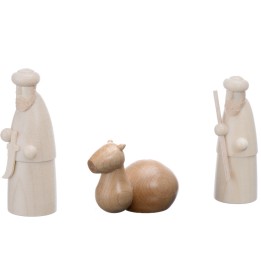 Dromadaire en bois pour crèche de Noël