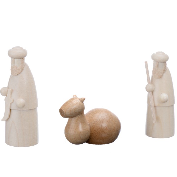Dromadaire en bois pour crèche de Noël