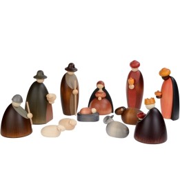 Crèche de Noël complète avec 12 personnages 12 cm