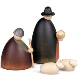 Les bergers, les moutons et l'agneau, 12 cm