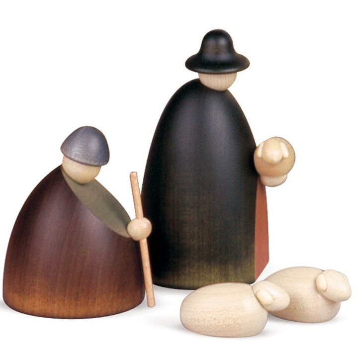 Les bergers, les moutons et l'agneau, 12 cm