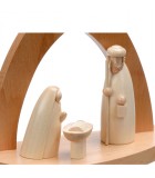  Figurines en bois de la crèche de noel, jésus, marie et joseph