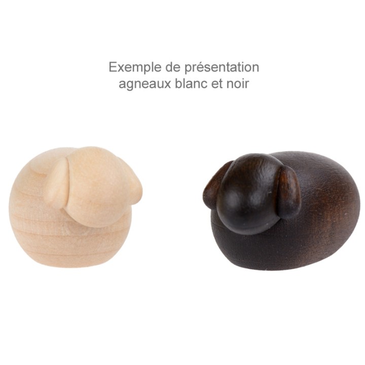 animaux pour creche de Noel, agneaux blanc et  noir