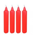 4 bougies rouges pour couronne de l'Avent 25 mm