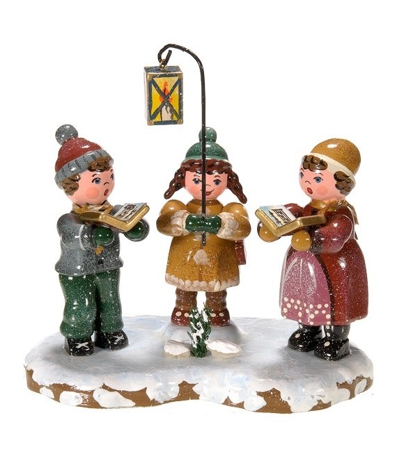 Village de Noël miniature, chorale enfants