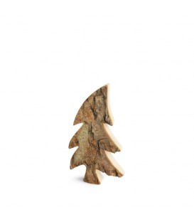 Sapin en bois, forme penchée 9 cm