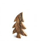 Sapin en bois, forme penchée, 18 cm