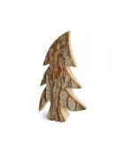 Sapin en bois, forme penchée, 21 cm
