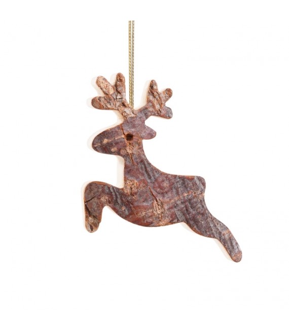 Cerf en bois à suspendre, 6 cm