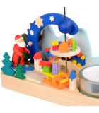 Petit carrousel en bois père Noël et jouets