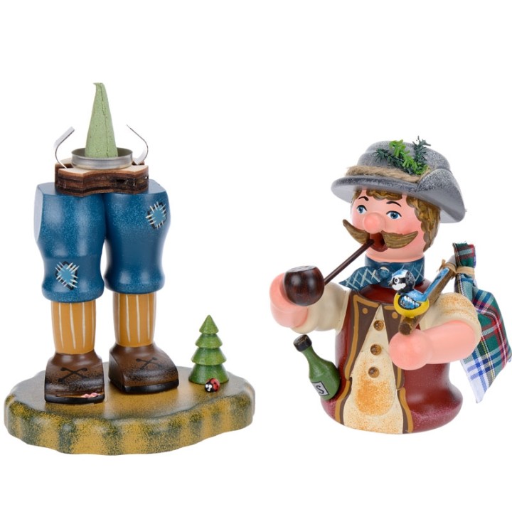 Personnage brûle-encens randonneur