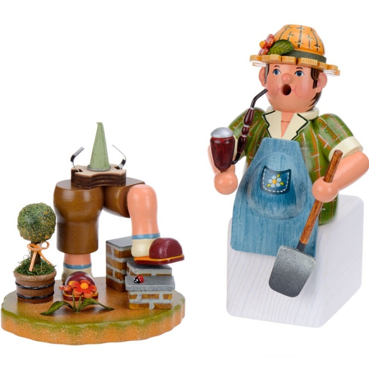 Personnage brûle-encens jardinier
