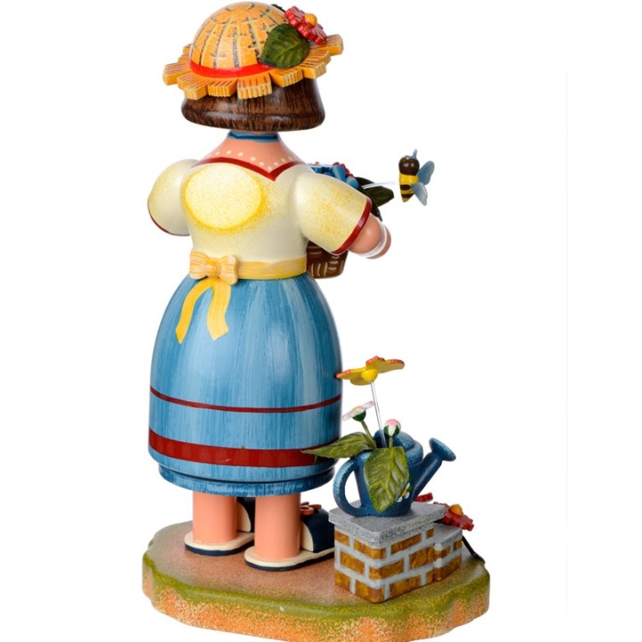 Personnage brûle-encens jardinière
