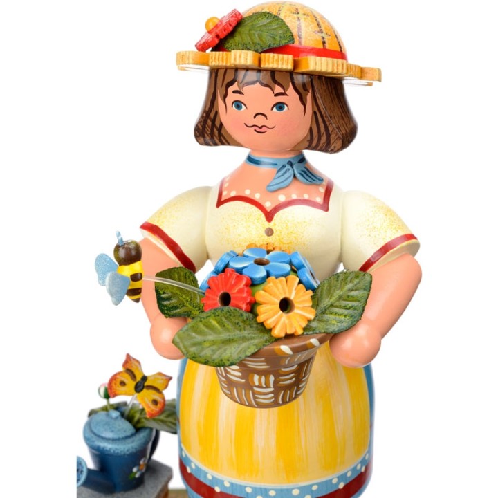 Personnage brûle-encens jardinière