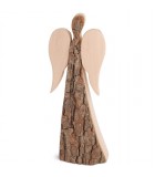 Grand ange de Noël en bois, double face 24 cm