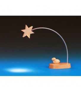 Etoile de Noël électrique à LED sur socle, 21 cm