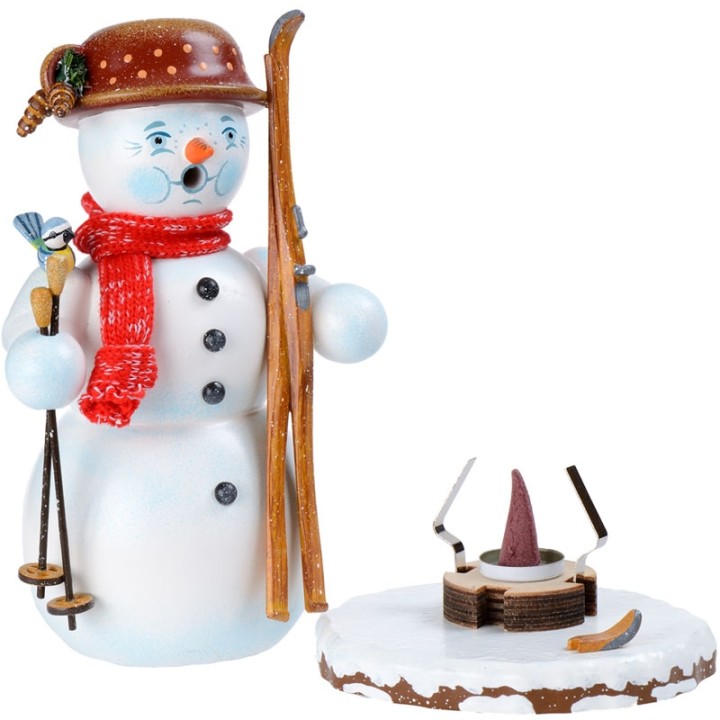 Personnage brûle-encens bonhomme de neige