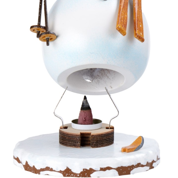 Personnage brûle-encens bonhomme de neige