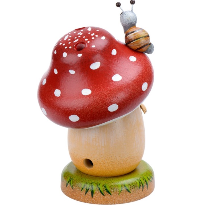 Personnage brûle-encens champignon joyeux