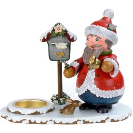 Personnage porte encens père Noël avec bougeoir