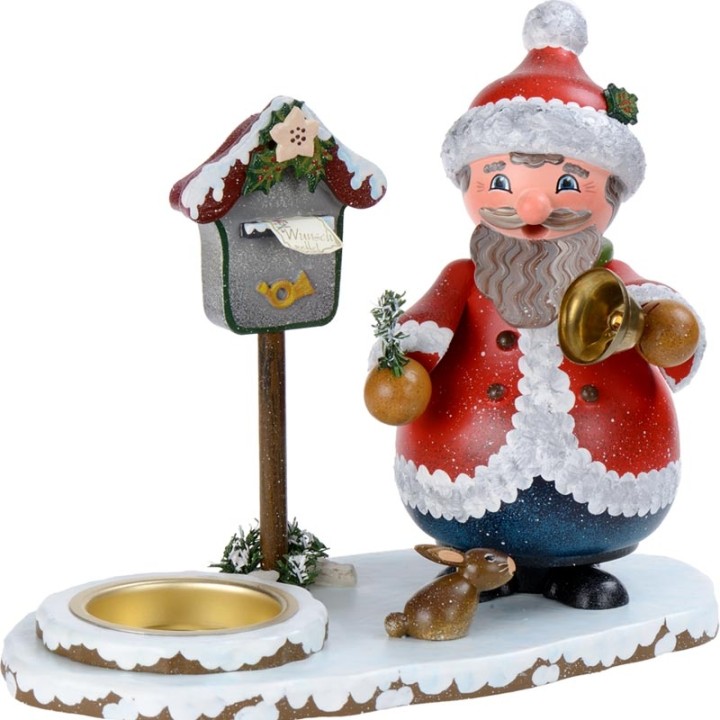 Personnage porte encens père Noël avec bougeoir