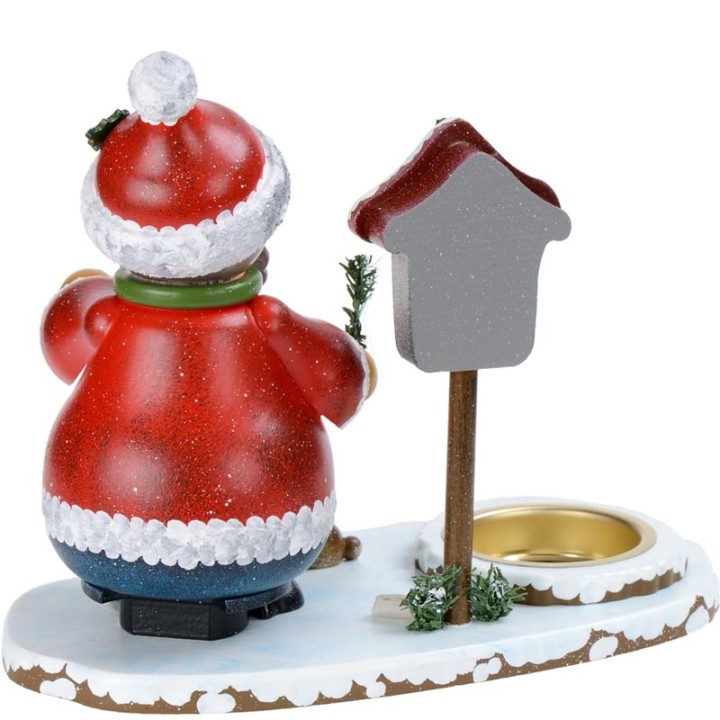 Personnage porte encens père Noël avec bougeoir