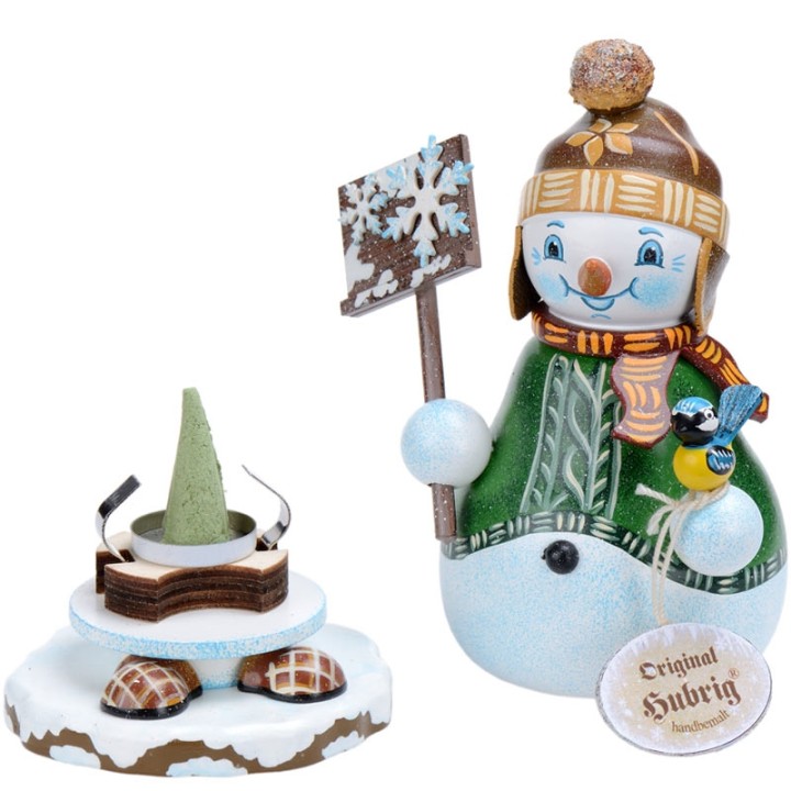 Personnage porte encens bonhomme de neige