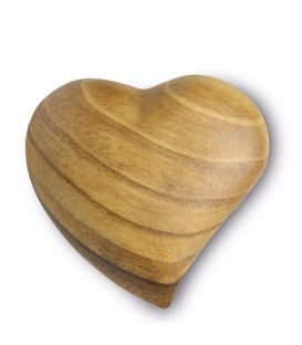 Coeur en bois asymétrique, 5 cm