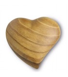Coeur en bois asymétrique, 5 cm