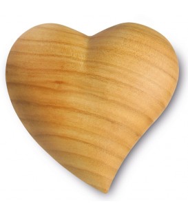 Coeur en bois asymétrique, 7,5 cm