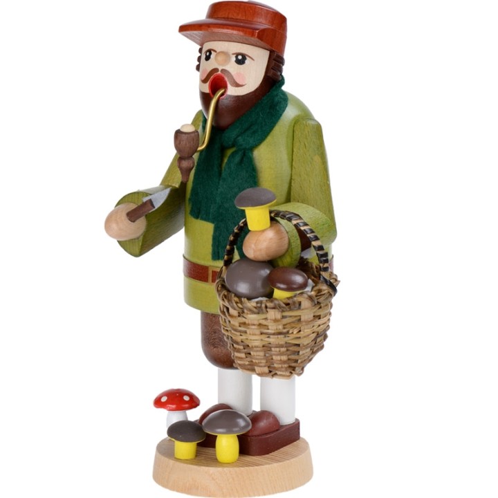 Personnage brûle-encens cueilleur de champignons