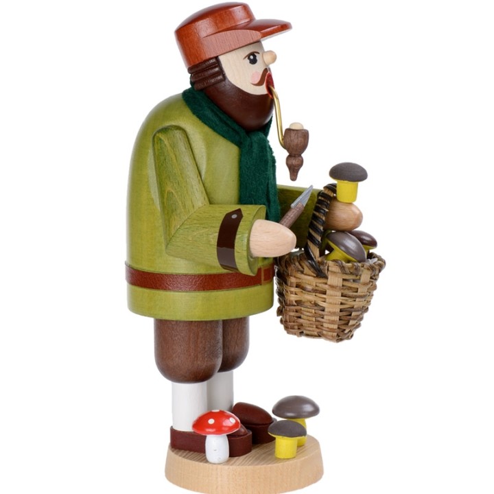 Personnage brûle-encens cueilleur de champignons