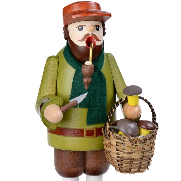 Personnage brûle-encens cueilleur de champignons