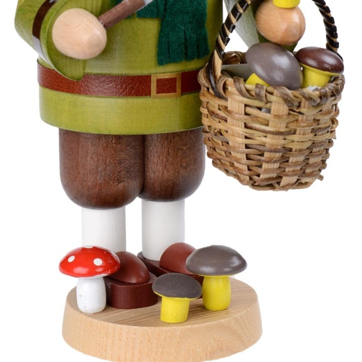Personnage brûle-encens cueilleur de champignons