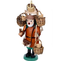Personnage brûle-encens vendeur de paniers