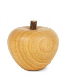Petite pomme en bois poli, 4 cm