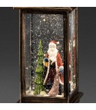 Lanterne à neige à LED avec Père Noël, 27 cm