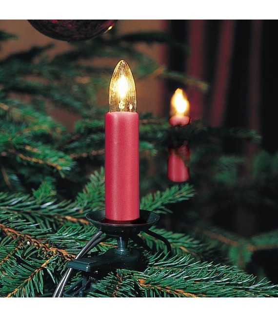 Guirlande électrique pour sapin de Noël, rouge "One String", 25 ampoules