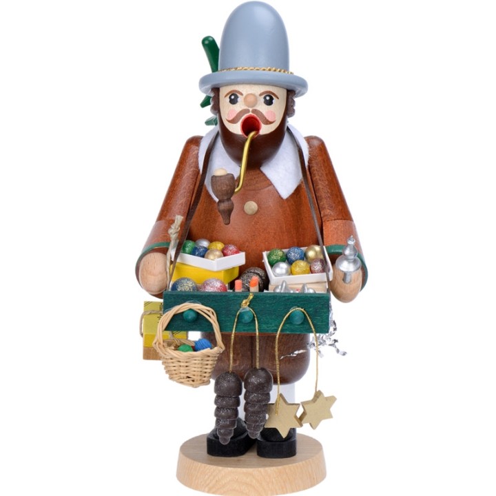 Personnage brûle-encens vendeur de déco de Noël