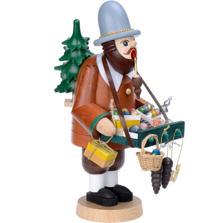 Personnage brûle-encens vendeur de déco de Noël