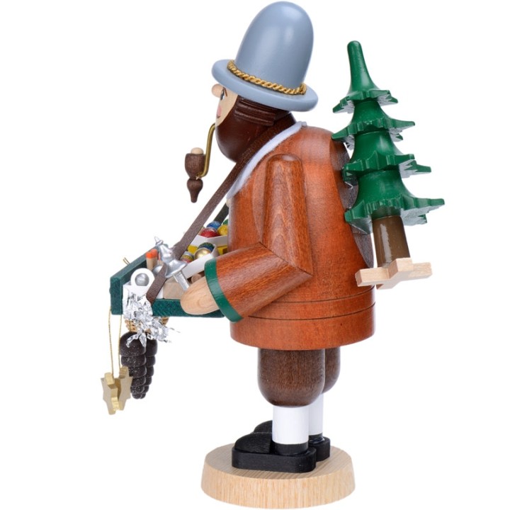 Personnage brûle-encens vendeur de déco de Noël