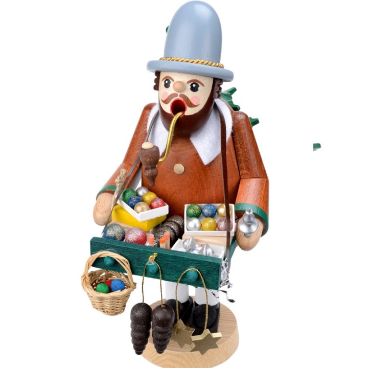 Personnage brûle-encens vendeur de déco de Noël