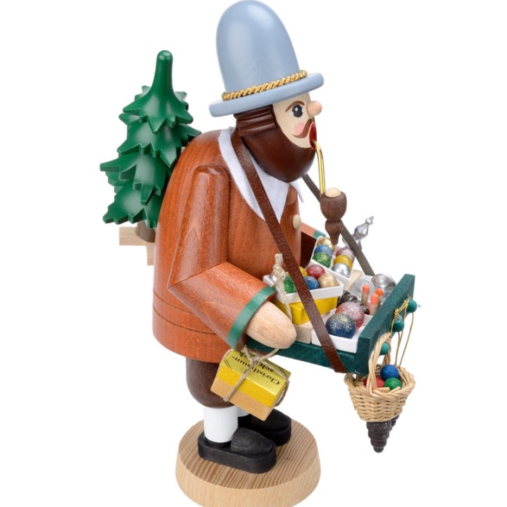 Personnage brûle-encens vendeur de déco de Noël