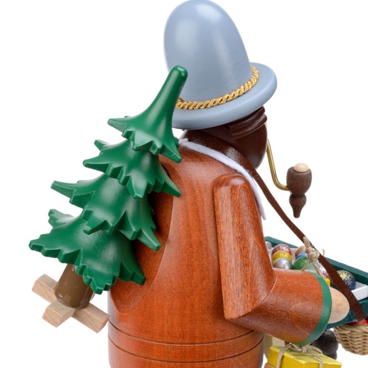 Personnage brûle-encens vendeur de déco de Noël