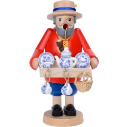 Figurine brûle-encens vendeur de porcelaine