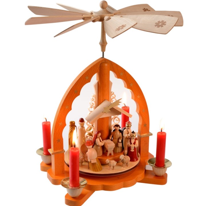 creche de noel illuminée